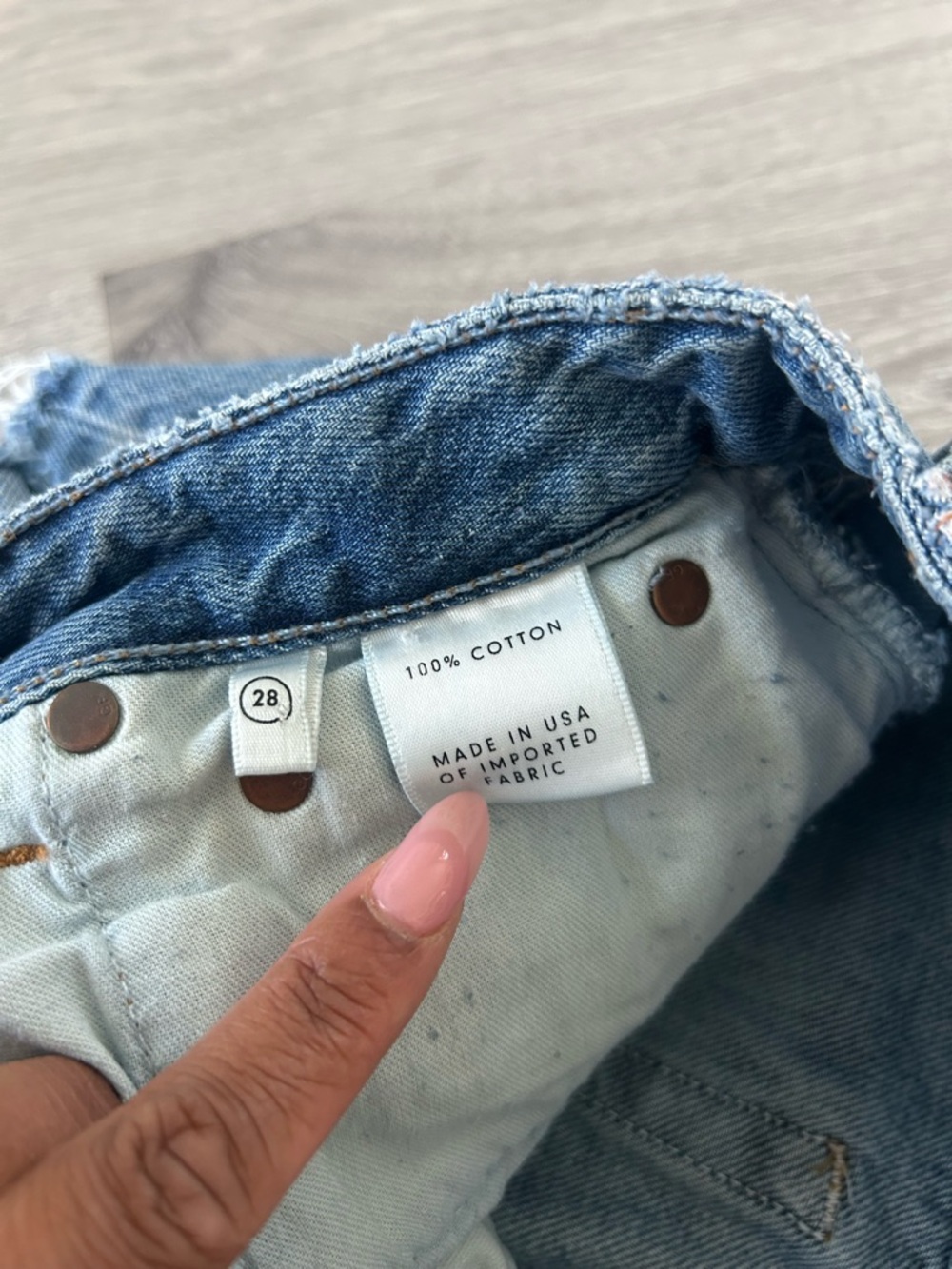 **🛑SOLD**GRLFRND Denim Cutoff Shorts — Blue Wash, Size 28, Gently Worn - Picture 3 of 4